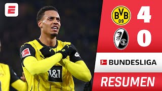 DORTMUND GOLEÓ sin PIEDAD 40 al Freiburg y sigue subiendo el la tabla  RESUMEN  Bundesliga [upl. by Nilknarf536]