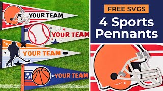 You Wont Believe How EASY these 4 Sports Pennants are to make [upl. by Adnoloy]