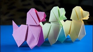 Easy way to make a paper Dog  Origami Dog [upl. by Deegan]