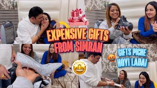 Expensive gifts from Simran to all family ❤️🛍️ gifts piche hoi ldai 😂😂 narulasimrans [upl. by Annaiuq]