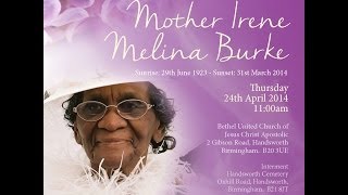 Home Going Service of Mother Irene Burke [upl. by Pammy]