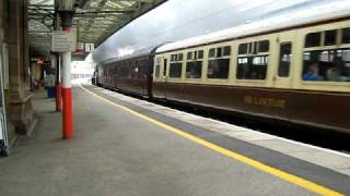 6233 Duchess of Sutherland passing through Penrith Station [upl. by Reppart]