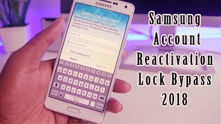 2018 Samsung Account Reactivation Lock BypassRemoveDelete Solution [upl. by Yrrac340]