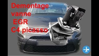 VANNE EGR  DEMONTAGE C4 PICASSO 16 HDI 110 ☺ [upl. by Maro]