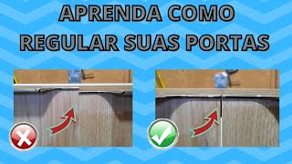 COMO REGULAR PORTAS DOS ARMARIOS  Regule você mesmo suas portas com dobradiças de caneco [upl. by Trillby]