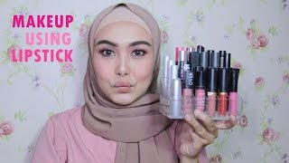 MAKEUP CHALLANGE “PAKE LIPSTIK DISELURUH WAJAH”  silvinw [upl. by Barb410]