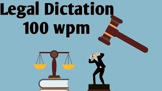 46  100 wpm  Legal Dictation  Shorthand Dictations  Court Proceedings legaldictation100wpm [upl. by Azirb425]