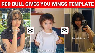 Red Bull Gives You Wings Edit Template Video Editing 100 Viral 🤩🔥 New Trending Capcut Template [upl. by Biddy2]