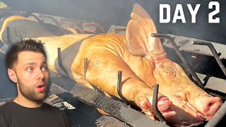 I Cooked a Whole Pig Bachelor Party Pig Pt 2 [upl. by Ecitnerp]