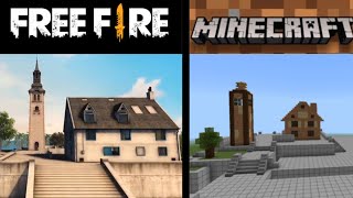 BUILDING FREEFIRE CLOCKTAWER IN MINECRAFTE CHALLENGEMINECRAFTE ANIMATION [upl. by Meesan]