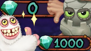 0 to 1000 Diamonds 💎 Part 1  My Singing Monsters [upl. by Aernda]