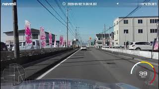 ドラレコアプリ映像ADAS作動 Navmii AI Dashcam [upl. by Tnattirb]