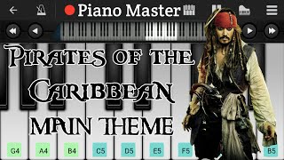 Pirates of the Caribbean Main Theme On Piano Tutorial [upl. by Schurman]