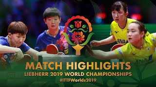 Hina HayataMima Ito vs Wang ManyuSun Yingsha  2019 World Championships Highlights Final [upl. by Esilram]