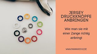 Jersey Druckknöpfe anbringen  Tutorial [upl. by Schaper639]