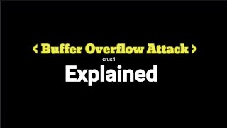 Buffer Overflow Attack Explained  How to Prevent Buffer Overflow Attack [upl. by Hooke]