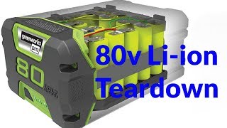 80v battery teardown review Greenworks Kobalt Snapper [upl. by Teloiv]