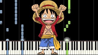 One Piece  Overtaken Piano Tutorial Synthesia [upl. by Anol]