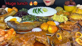 ASMR EATING CHICKEN CURRYMUTTON CURRYEGG CURRYDAL CHAWALFISH CURRYSWEETSVEGETABLE FRIES [upl. by Roper]