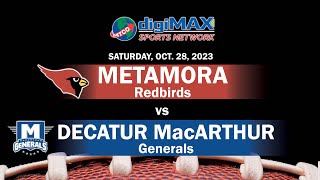 20232024 Redbird Replay Football Metamora vs Decatur MacArthur Playoff Game  October 28 2023 [upl. by Crin637]