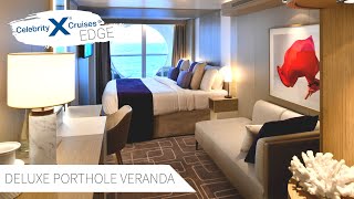 Deluxe Porthole View with Veranda  Celebrity Edge Full Walkthrough Tour amp Review 4K  2021 [upl. by Annoik925]