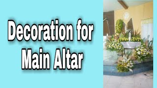 Decoration for Main Altar Church Decoration Idea for Church decoration DIY [upl. by Etnovaj]