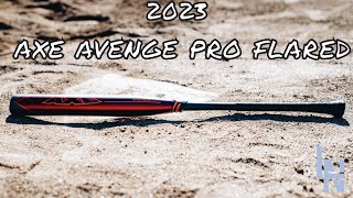 2023 AXE AVENGE PRO FLARED USSSA SLOWPITCH SOFTBALL BAT  ENDLOADED  REVIEW [upl. by Marrin]