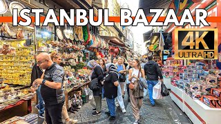 ISTANBUL TÜRKİYETURKEY BAZAAR  EminönüEgyptian Bazaar Mısır Çarşısı 4K WALKING TOUR [upl. by Zelikow243]