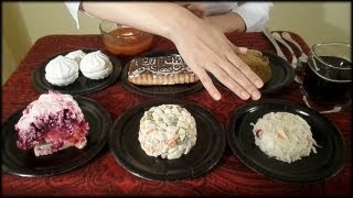 ASMR Eating sounds Russian Traditional Foods Tasting ♥ see description [upl. by Gorrian583]