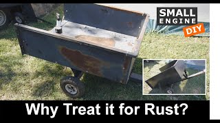 Restoring a Garden Tractor Trailer Rust Treatment before Touchup Paint [upl. by Jim]