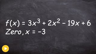 Given a Real Zero Find Remaining Zeros of the Polynomial [upl. by Ailedroc]