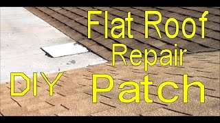 Patching a Flat Roof  Flat Roof Repair Do It Yourself [upl. by Melmon]