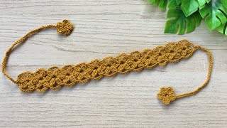 Crochet headband for beginner  Crochet headband tutorial [upl. by Thaxter632]