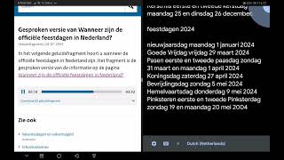 Beschrijving van officiële feestdagen in Nederland [upl. by Imoen]