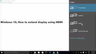 Windows 10 How to extend display using HDMI [upl. by Noemys937]