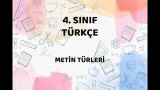 4SINIFMETİN TÜRLERİ [upl. by Ainolopa]