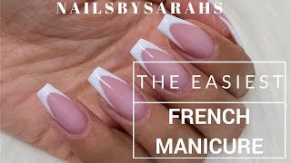 THE EASIEST FRENCH MANICURE  Nailsbysarahs watch in HDquality [upl. by Ominorej]