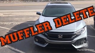 2018 Honda Civic DUAL W MUFFLER DELETE [upl. by Rialcnis]