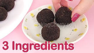 3INGREDIENT CREAMY AND DELICIOUS OREO TRUFFLES  DIY Easy Chocolate Truffles Recipe  Baking Cherry [upl. by Karina]