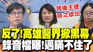 反了高市醫界炸鍋掀黑幕 陳麗娜曝錄音檔槓陳其邁從政20年來看過最糟糕的一次 [upl. by Nnyleimaj]