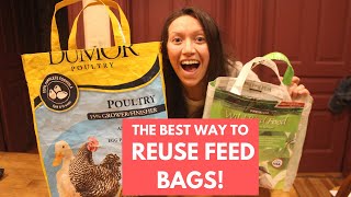 REUSE YOUR EMPTY FEED BAGS  DIY Feed Bag Tote [upl. by Chaim]