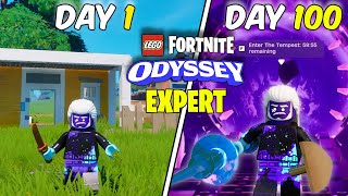 I Survived 100 Days In EXPERT LEGO FORTNITE ODYSSEY And Heres What Happened [upl. by Anih]