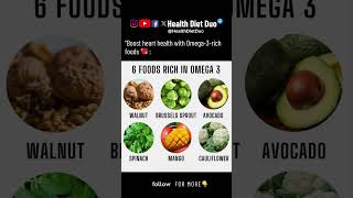 6 Food Rich In Omega 3  HealthDietDuo shorts [upl. by Nicko]