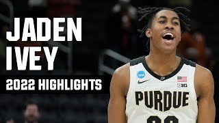 Jaden Ivey 2022 NCAA tournament highlights [upl. by Anyaj]