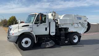 2012 International Tymco 600 Stainless Steel Air Street Sweeper for Sale [upl. by Adnylem]