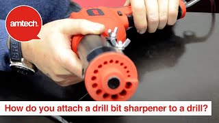 How Do You Attach An Amtech Drill Bit Sharpener To A Drill [upl. by Rifkin]