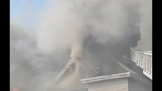 9122024 6th alarm of fire Lowell Ma 73 Aiken Ave  video and fire ground audio with bailout [upl. by Annaeel752]