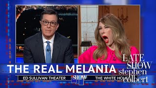 Melania Trump Denies Using A Fake Melania [upl. by Llerrod851]