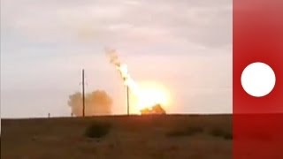 Russian ProtonM rocket crashes explodes after launch failure [upl. by Judus]