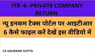 Income Tax Return Filing for Private Limited Company  Pvt Ltd Company ITR 6 Filing [upl. by Irvine58]